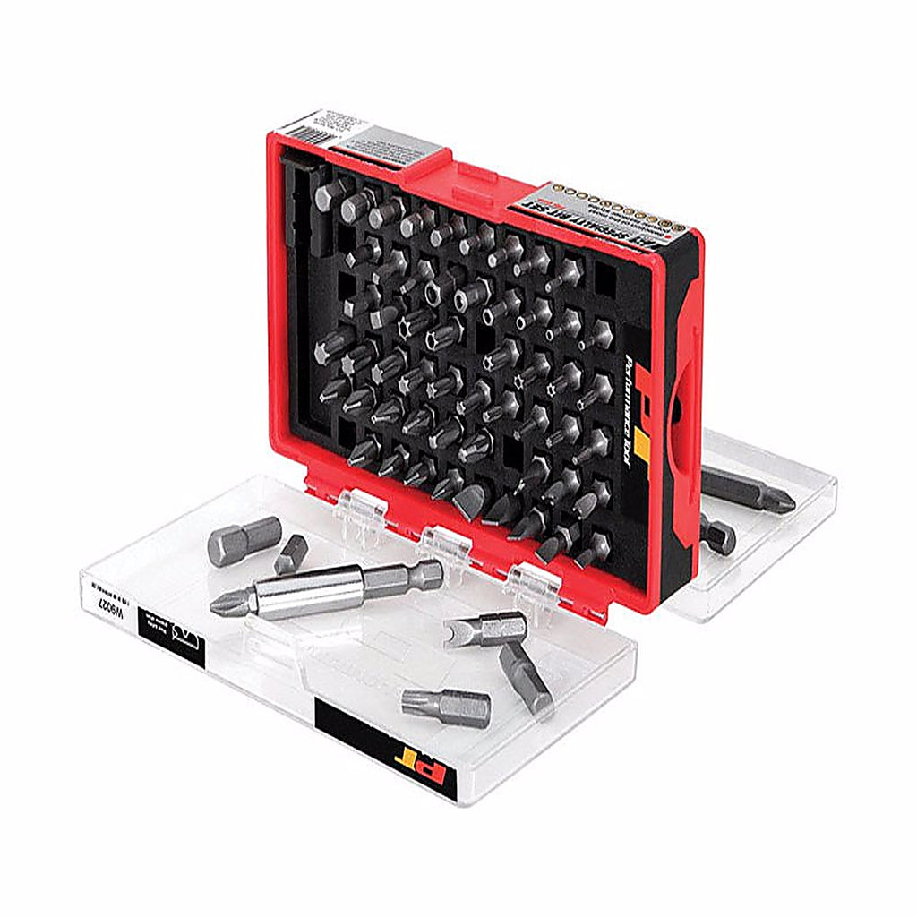 Performance Tool - W9027 - Assorted 1 In. L Driver Bit Set Multi-Material 75 Piece