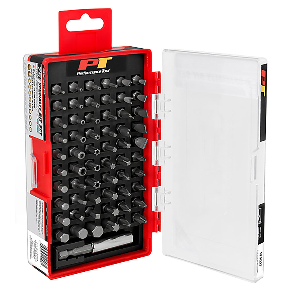 Performance Tool - W9027 - Assorted 1 In. L Driver Bit Set Multi-Material 75 Piece