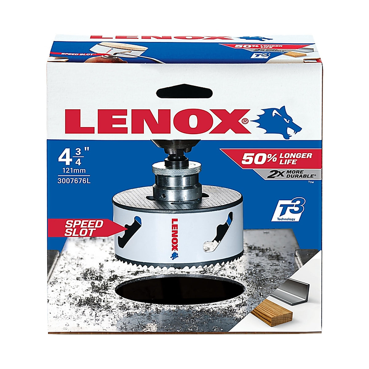 Lenox 3007676L Speed Slot 4-3/4 in. Dia. x 1.5 in. L Bi-Metal Hole Saw 1/pc.