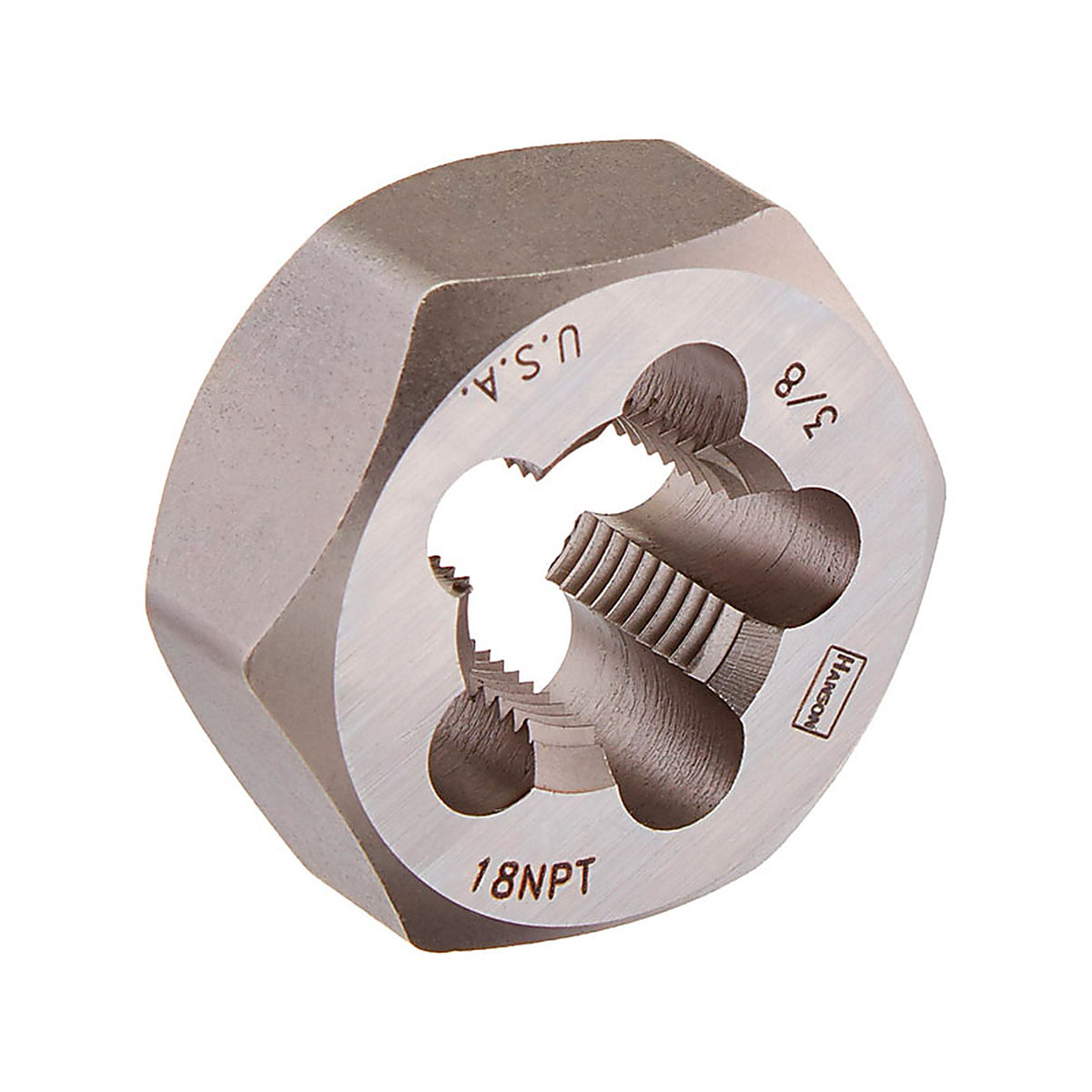 Irwin 7404 Hanson Carbon Steel SAE Hexagon Die 3/8 in. 3/8-18NPT 1/pc.