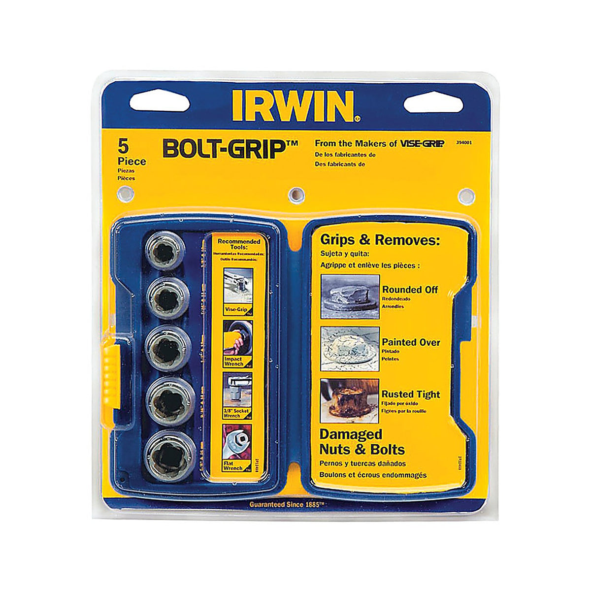 Irwin - 394001 - Bolt-Grip Carbon Steel Base Set 5 Piece