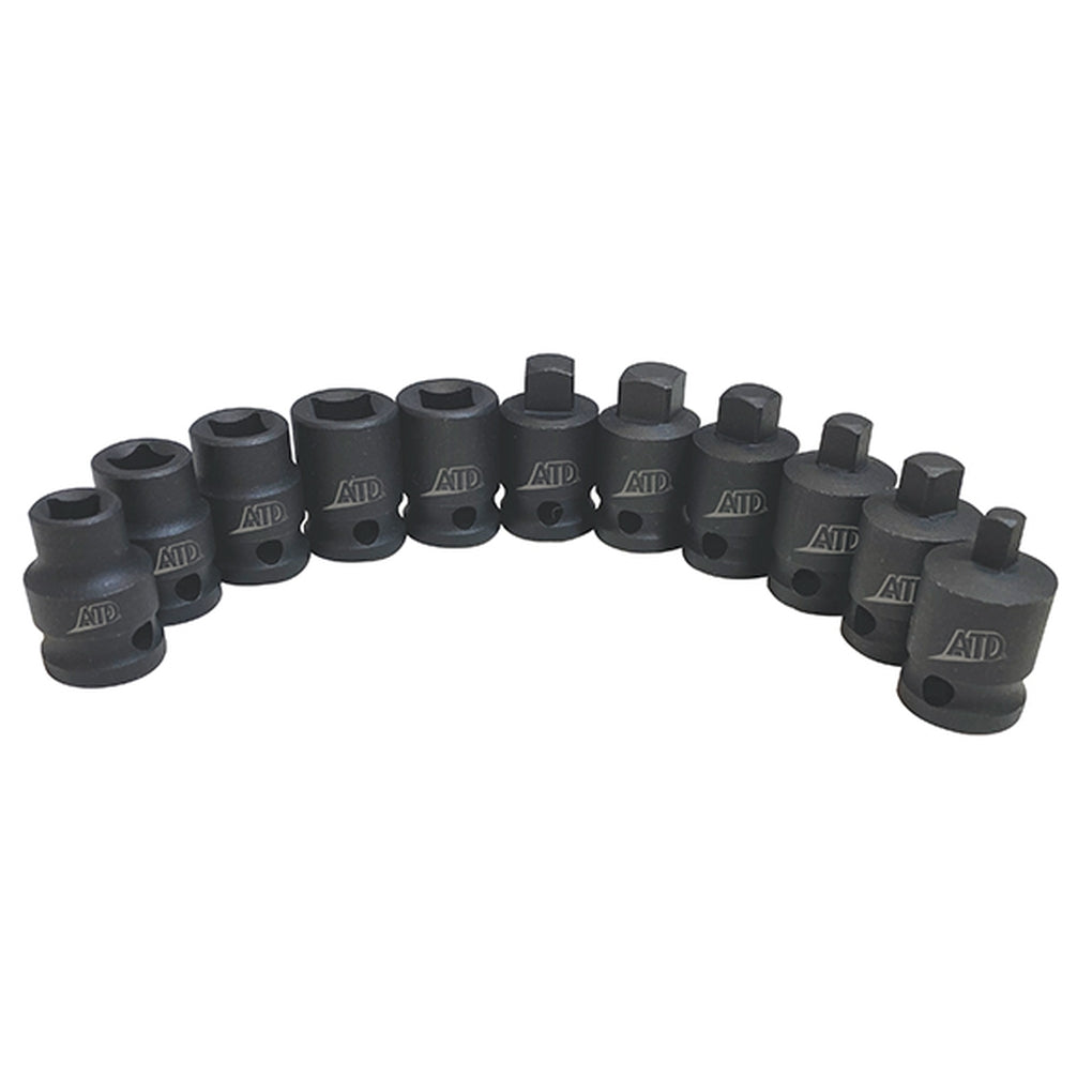 ATD - 2811 - 11 Piece 3/8 Inch Drive 4 Point SAE Pipe Plug Impact Socket Set