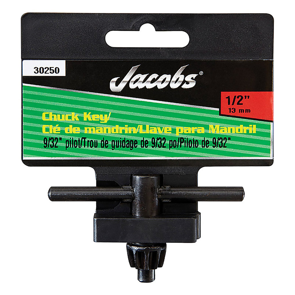 Jacobs 30250 1/2 in. X 9/32 in. KK Chuck Key T-Handle Steel 1 pc