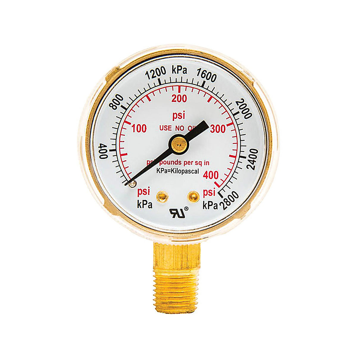 Forney - 87728 - 5.75 In. L X 3.88 In. W Regulator Gauge Brass 1 Pack