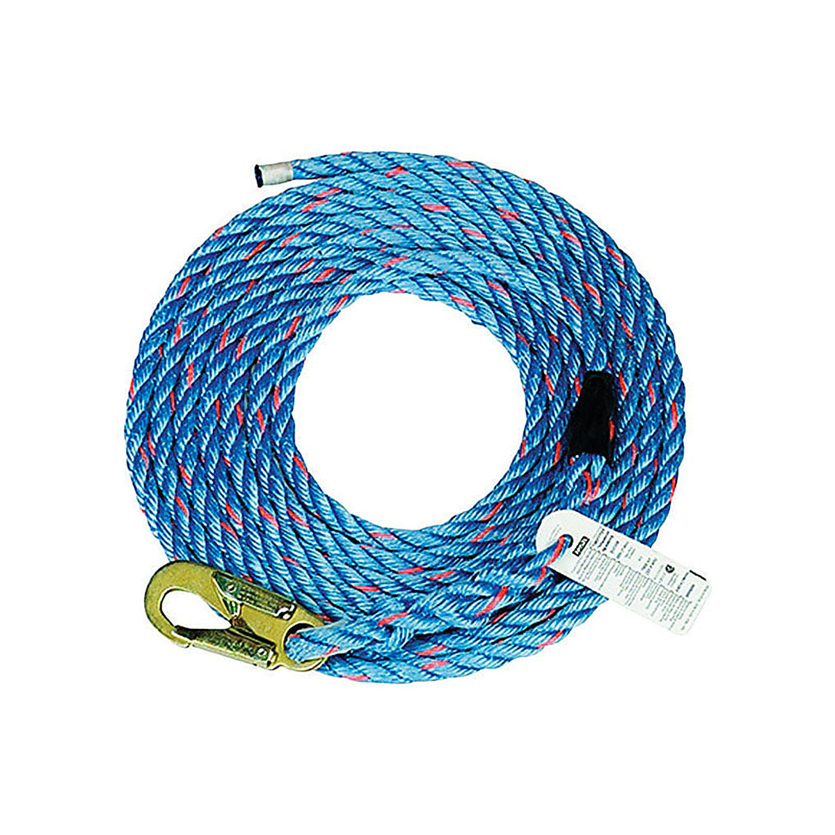 Safety Works 10096605 Polyester/Steel Rope with Snap Hook 50 ft. L Blue 1/pc.