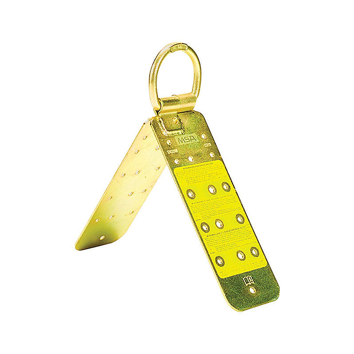 Safety Works 10102686 Steel Reusable Roof Anchor 400 lb. capacity Yellow 1/pc.