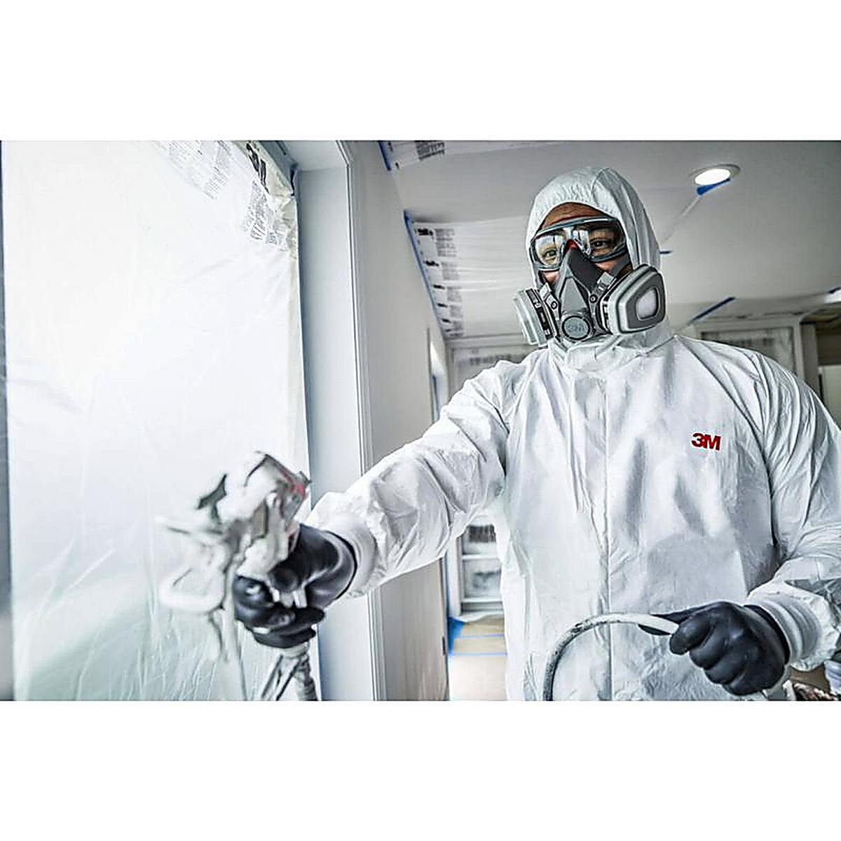3M - 6311P1-DC - P95 Paint Project Half Face Respirator 6000-Series Valved Black L 1 Pack