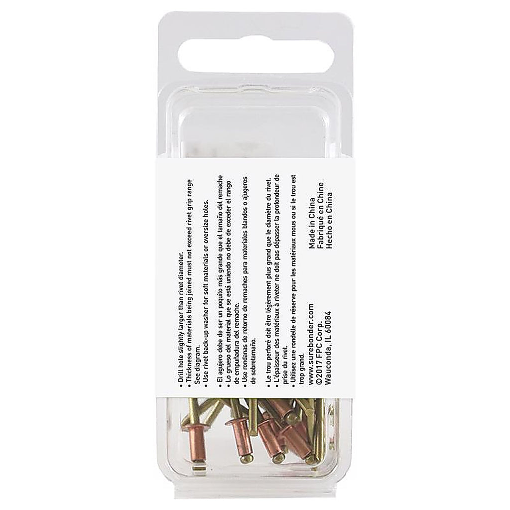 Surebonder - FPC42C - Rivets 1/8 In. D X 1/8 In. Copper Short Rivets Yellow 25 Pack