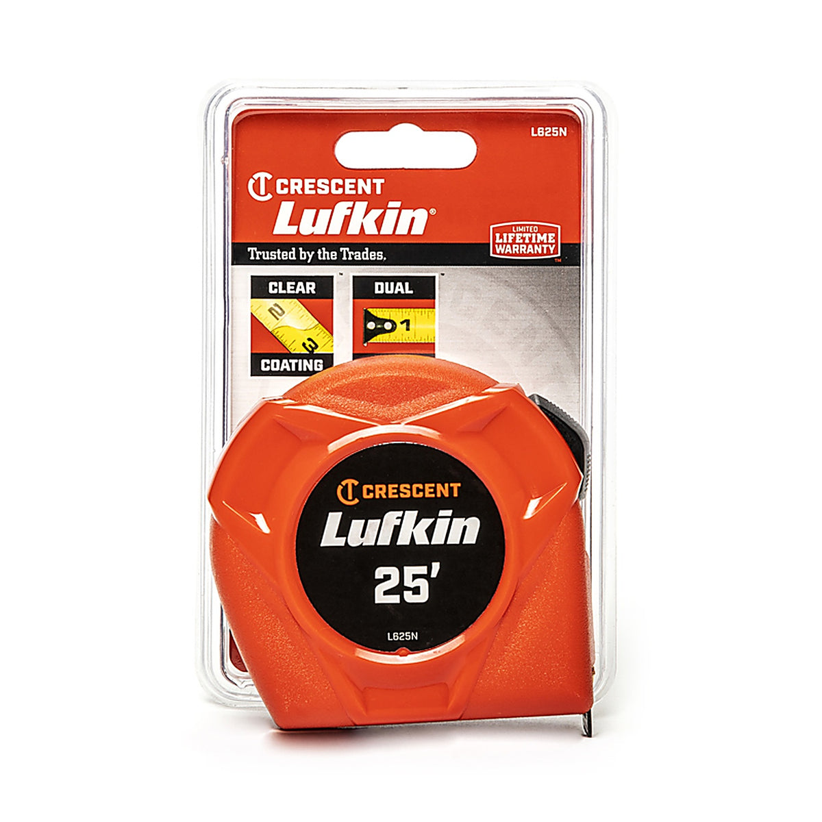 Crescent - L625-02 - Lufkin 25 Ft. L X 1 In. W Hi-Viz Power Return Tape Measure 1 Pack