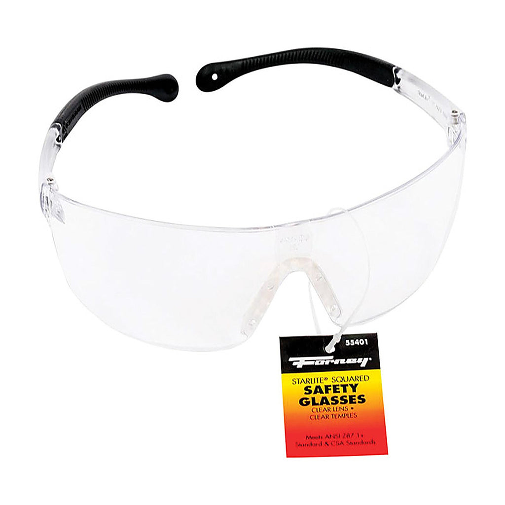 Forney 55401 Starlite Squared Safety Glasses Clear Lens 1 pc