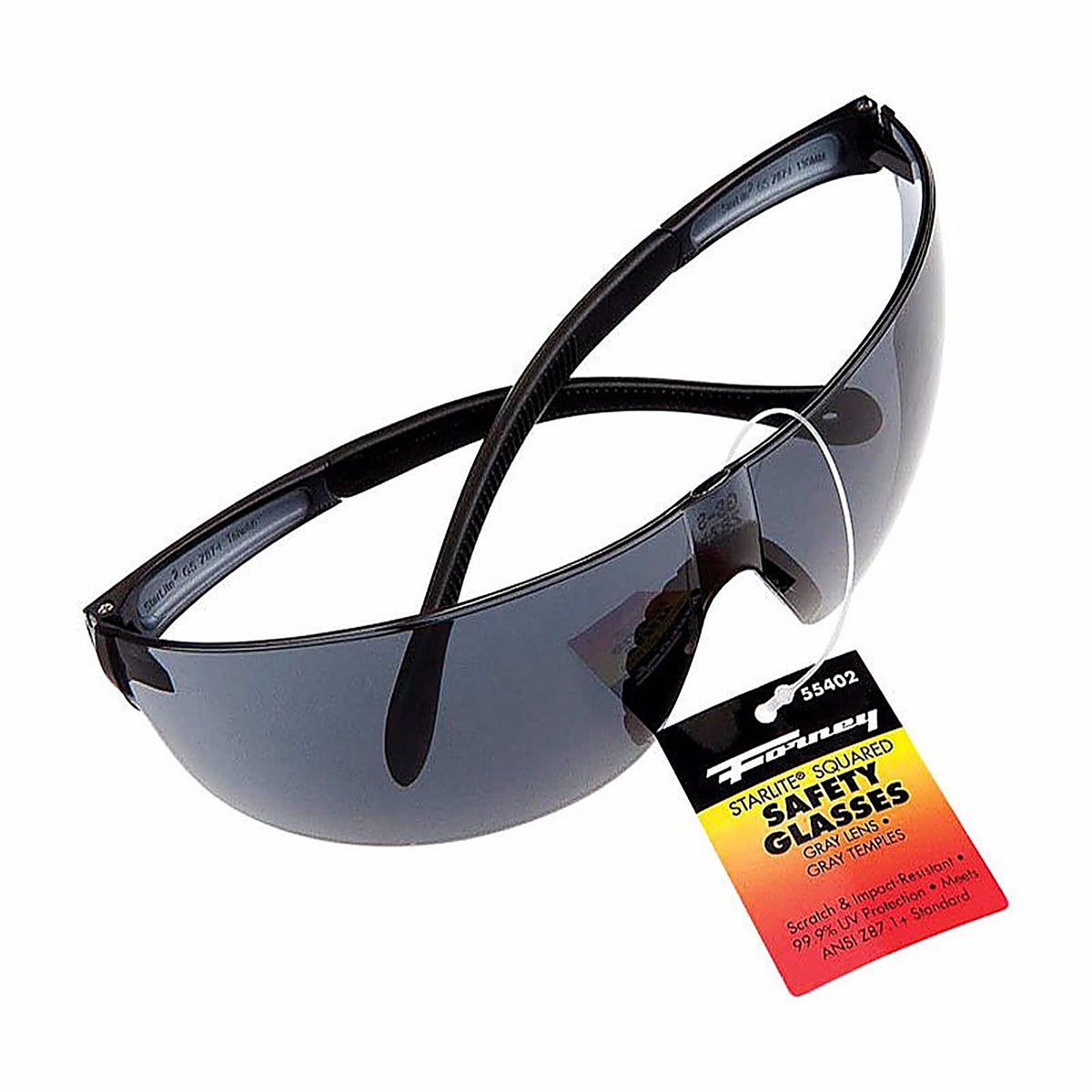 Forney 55402 Starlite Squared Impact-Resistant Safety Glasses Gray Lens 1 pc