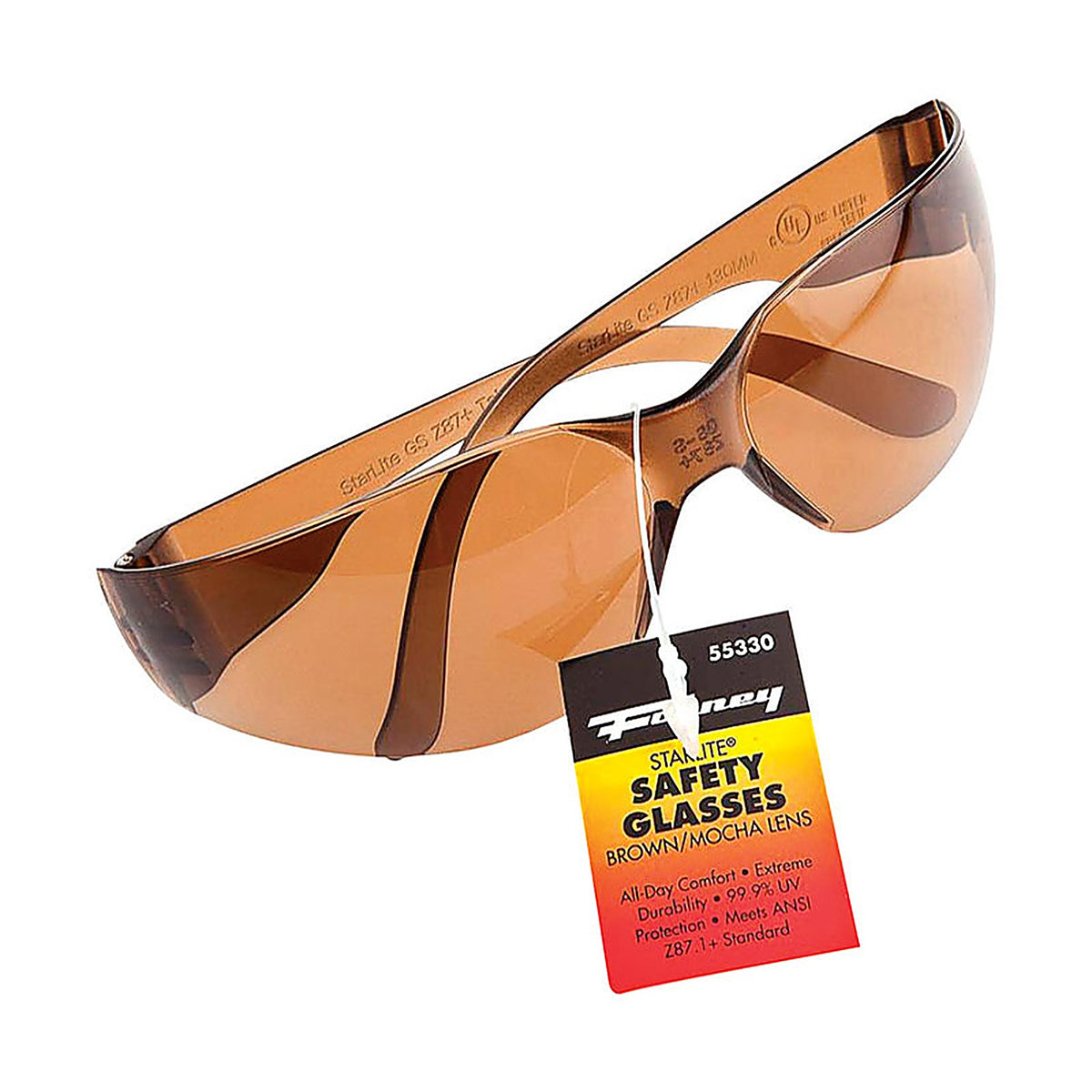 Forney 55330 Starlite Compact Safety Glasses Brown Lens 1 pc