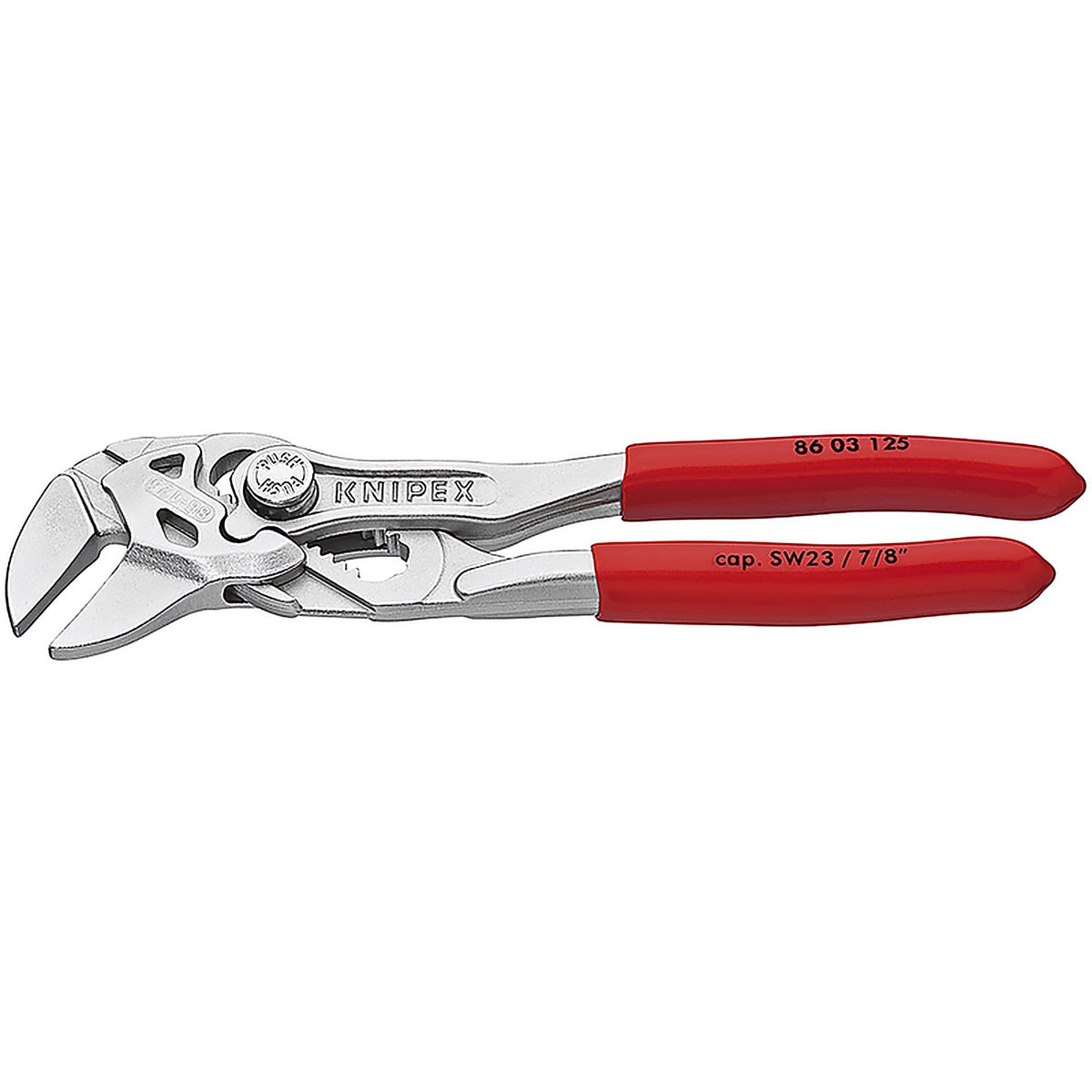 Knipex - 86 03 125 SBA - 5 In. Chrome Vanadium Steel Smooth Jaw Mini Pliers Wrench