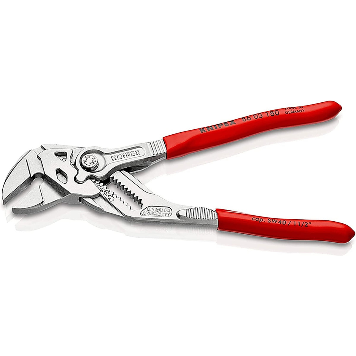 Knipex - 86 03 180 SBA - 7-1/4 In. Chrome Vanadium Steel Smooth Jaw Pliers Wrench