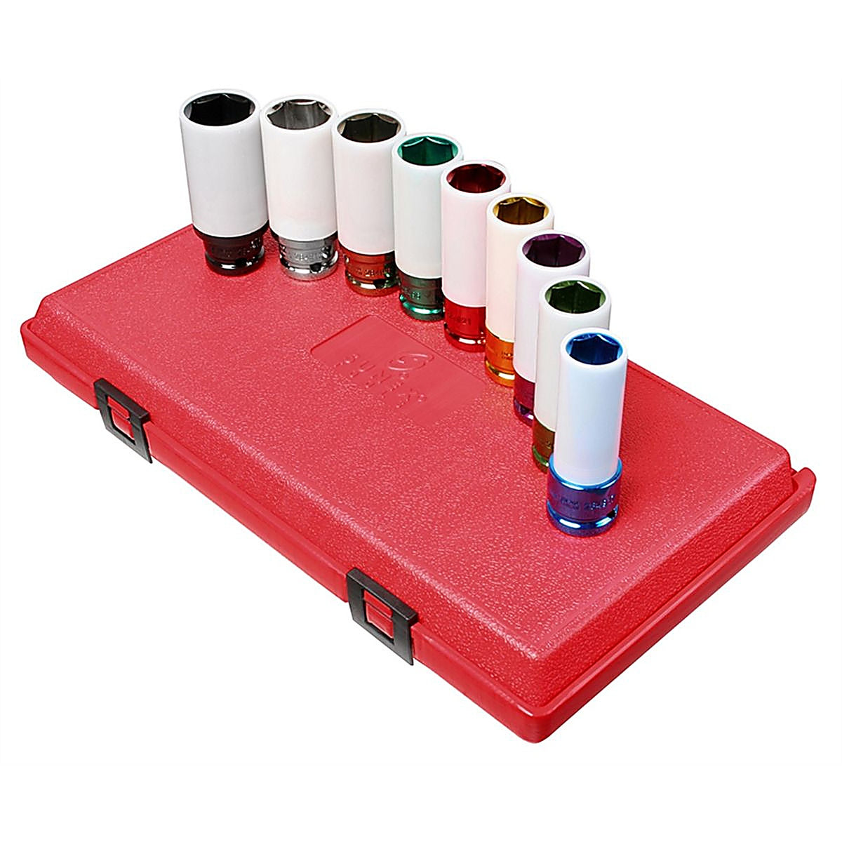 Sunex 2849 9/pc 1/2in. Drive Thin Wall SAE & Metric Wheel Protector Deep Impact Socket Set