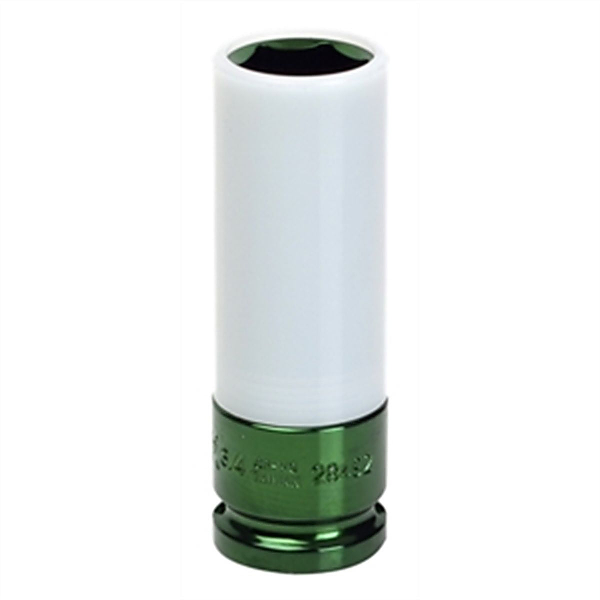 Sunex 28496 1/2in. Drive, Extra Thin Wall Deep Wheel Protector Impact Socket, 7/8in. Green