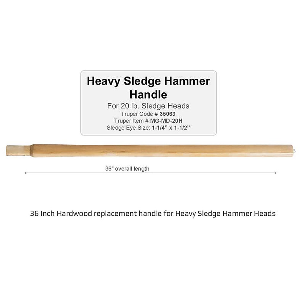 Truper MG-MD-20 36 in. Wood Heavy Duty Replacement Handle Brown 1/pc.