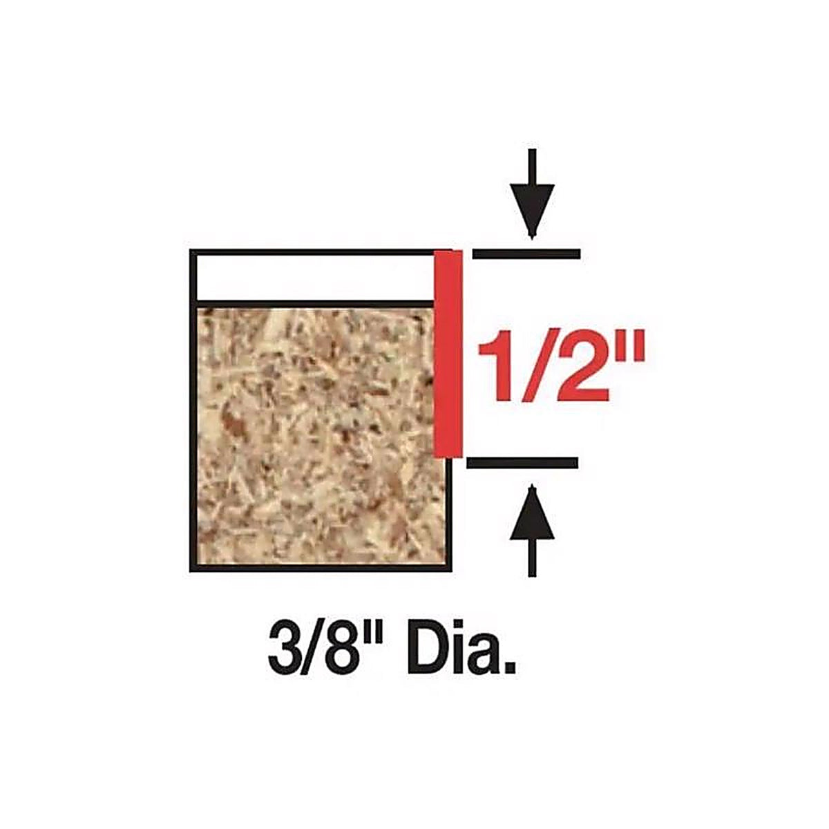 Diablo DR42102 3/8 in. D X 2-5/16 in. L Carbide Flush Trim Router Bit