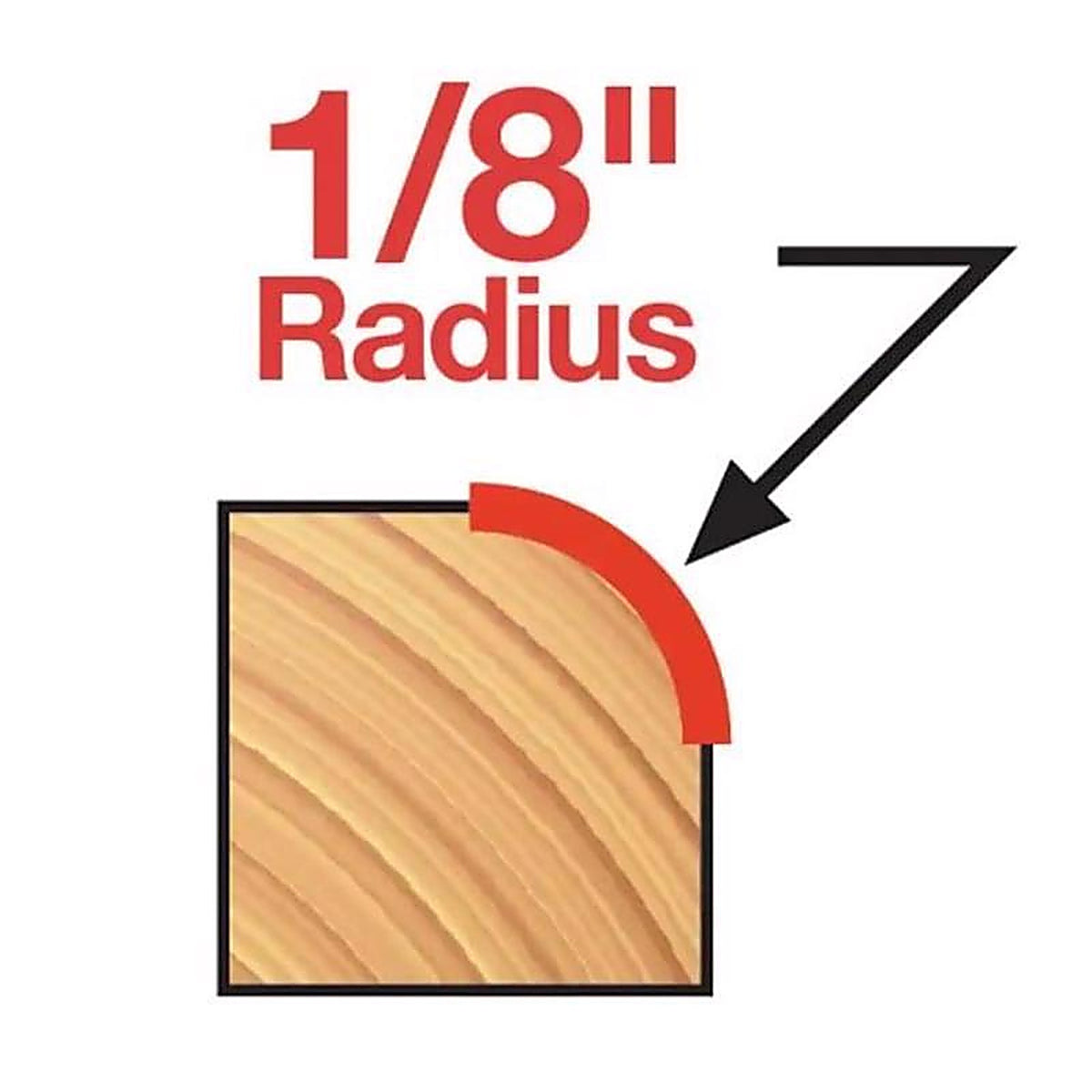 Diablo DR34104 3/4 in. D X 1/8 in. R X 2-3/16 in. L Carbide Rounding Over Router Bit