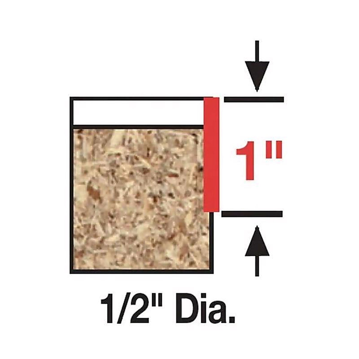 Diablo DR42104 1/2 in. D X 2-13/16 in. L Carbide Bearing Flush Trim Bit