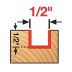 Diablo DR16100 1/2 in. D X 2 in. L Carbide Mortising Router Bit