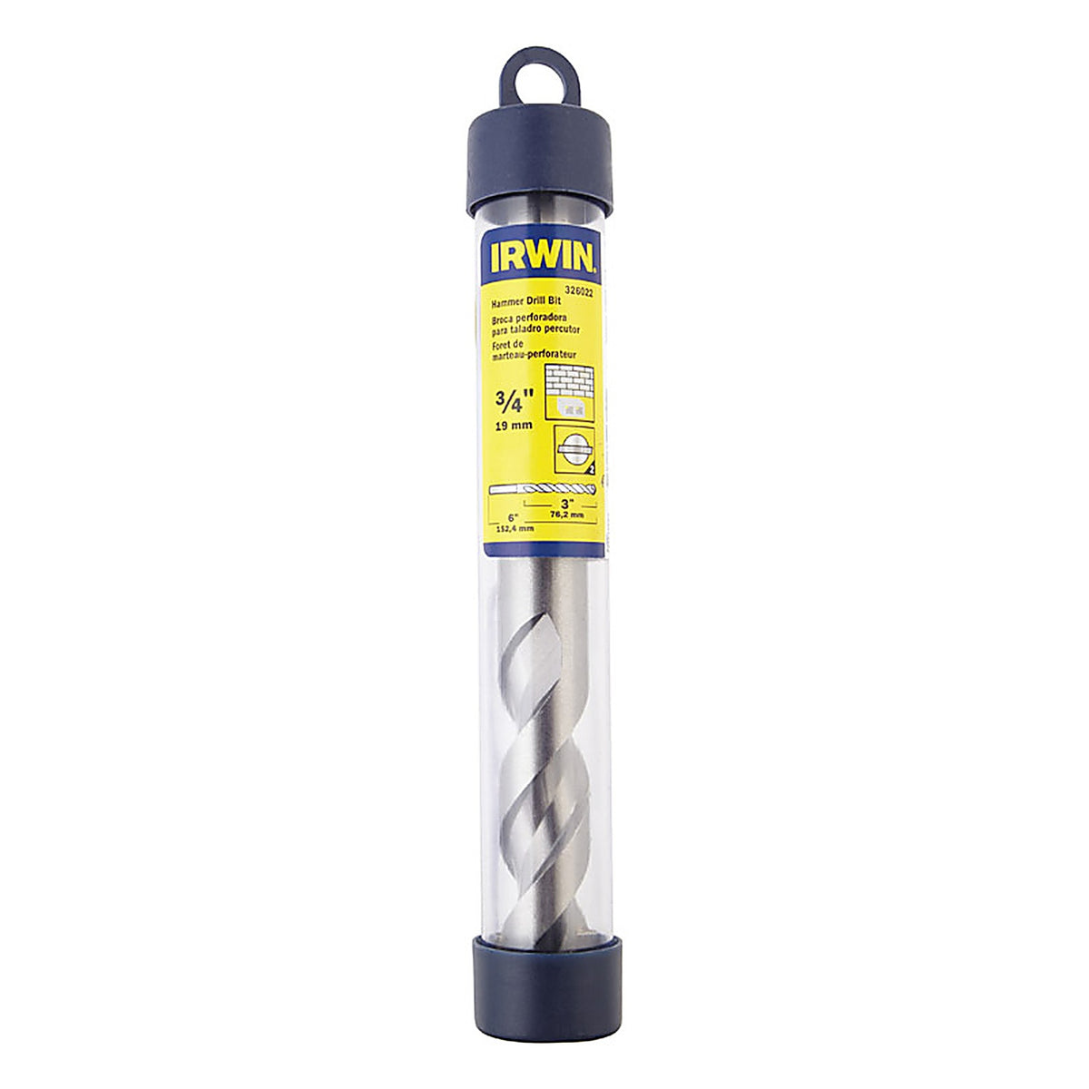 Irwin 326022 3/4 in. x 6 in. L High Speed Steel Percussion Drill Bit 1/pc.