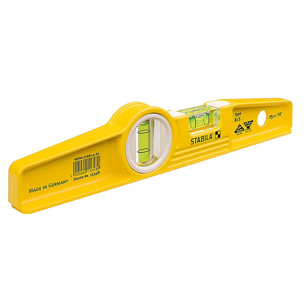 Stabila - 25010 - 10 In. Aluminum Type 81 S Torpedo Level 2 Vial