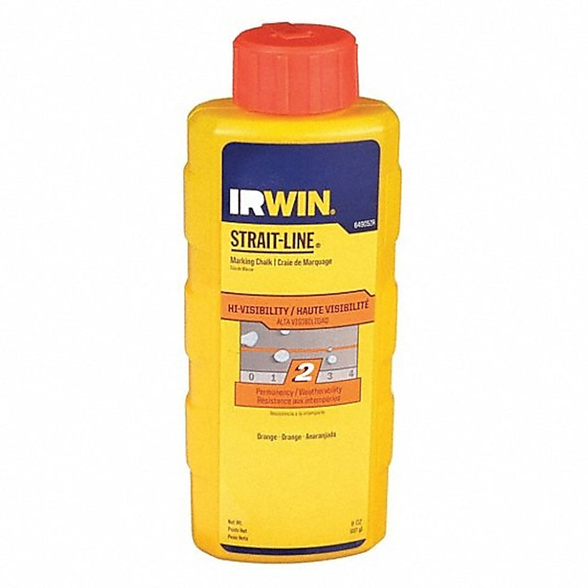 Irwin 64905ZR Strait-Line 8 oz. Permanent Marking Chalk Fluorescent Orange 1/Pack