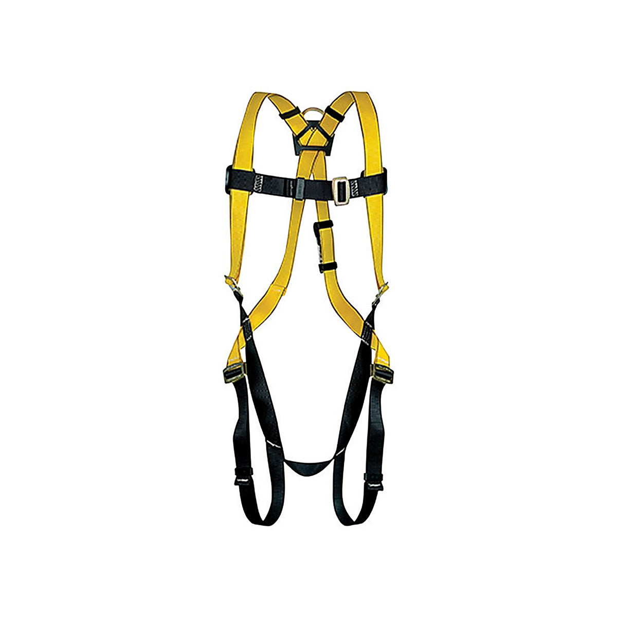 Safety Works 10096481 Unisex Polyester Adjustable Safety Harness 400 lb. capacity Yellow 1/pc.