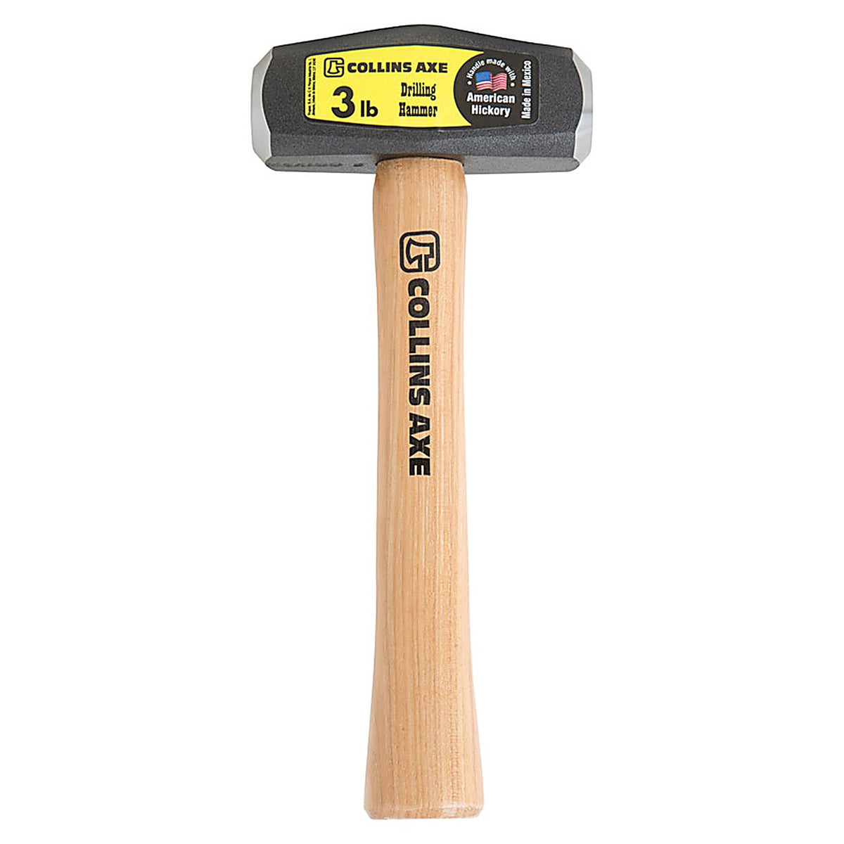 Collins DHT-3H-C/32494 3 lb. Steel Drilling Hammer 10 in. Hickory Handle