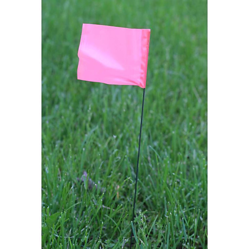 C.H. Hanson 15081 21 in. Pink Marking Flags Polyvinyl 100/Pack