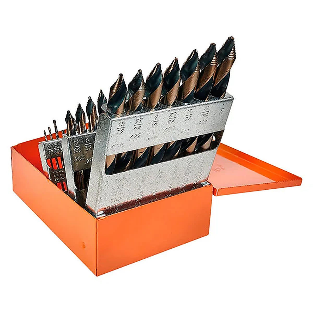 KnKut 29KK10 29 Piece Mechanics Length Step Point Drill Bit Set