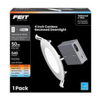 Feit Electric LEDR4XT/5CCT White 4 in. W LED Recessed Downlight 9 W