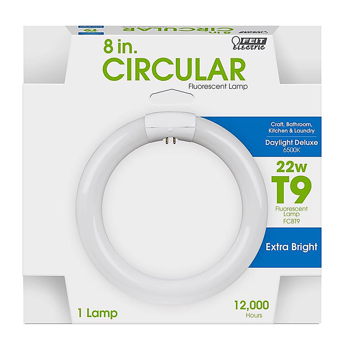 Feit Electric FC8T9/D 22 W T9 8 in. D Circline Fluorescent Bulb Daylight Linear 6500 K 1 pk