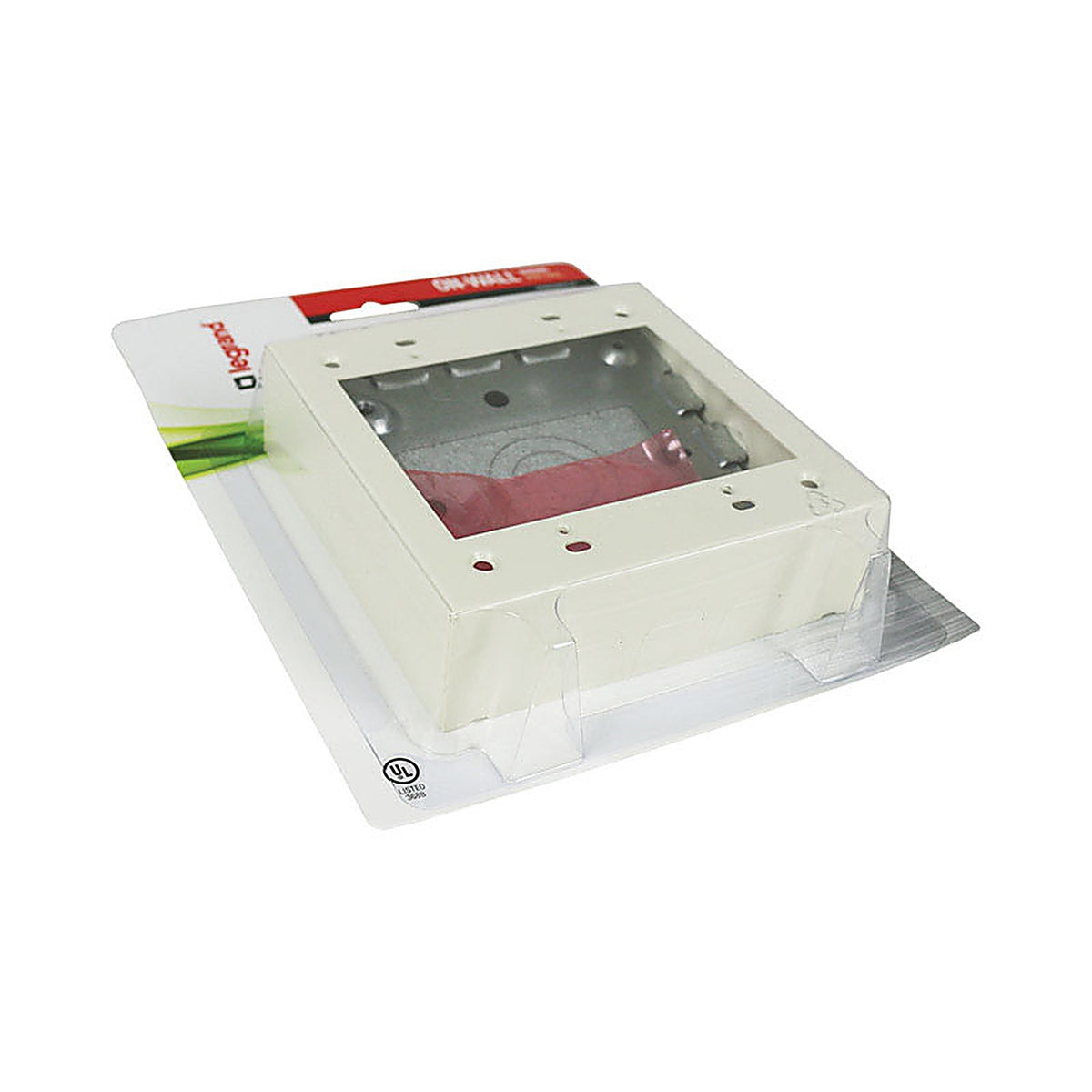Legrand B-32 Wiremold 4-3/4 in. Square Metal 2 gang Outlet Box Ivory