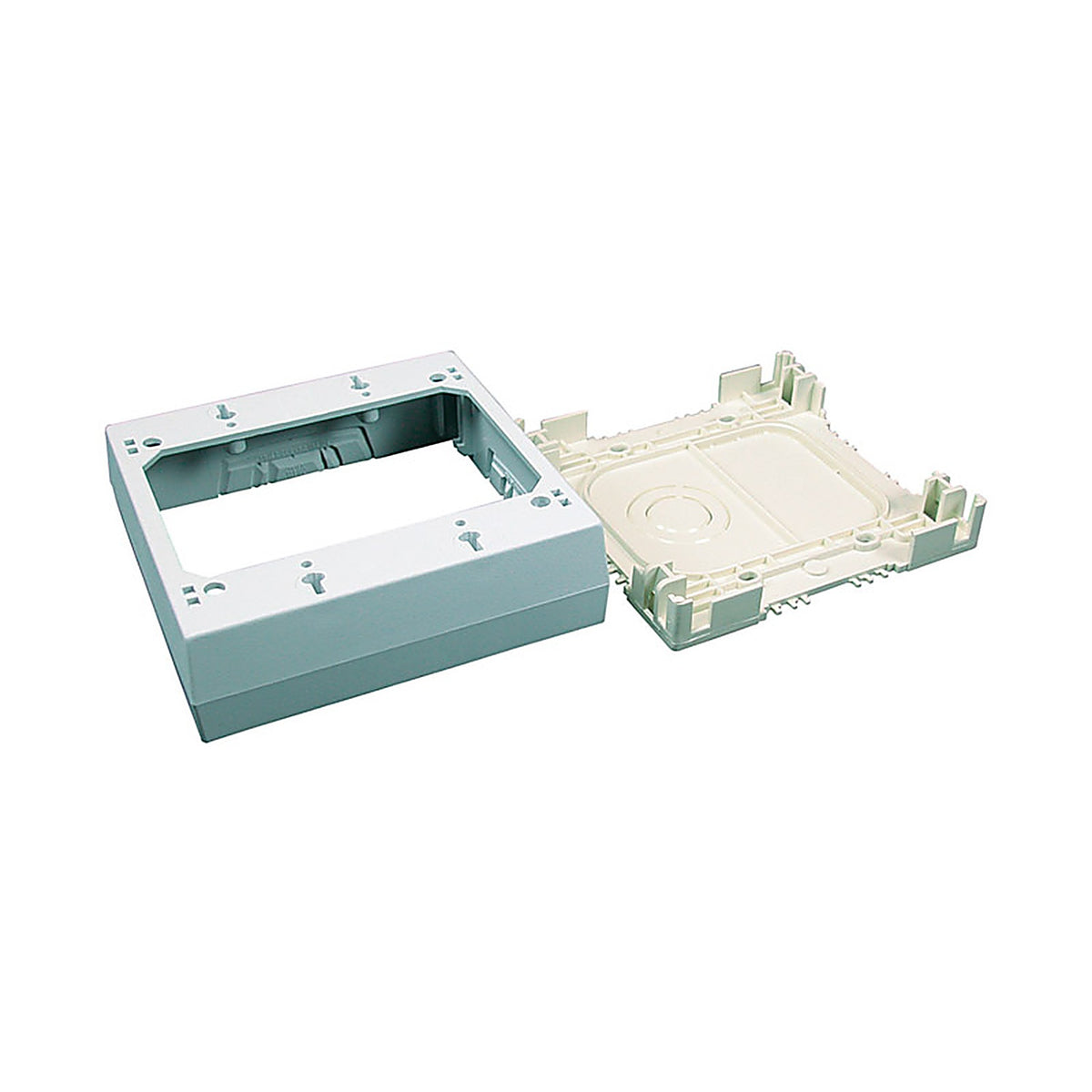 Legrand NM3-2 Wiremold 2-1/8 in. Square Plastic 2 gang Outlet Box Ivory