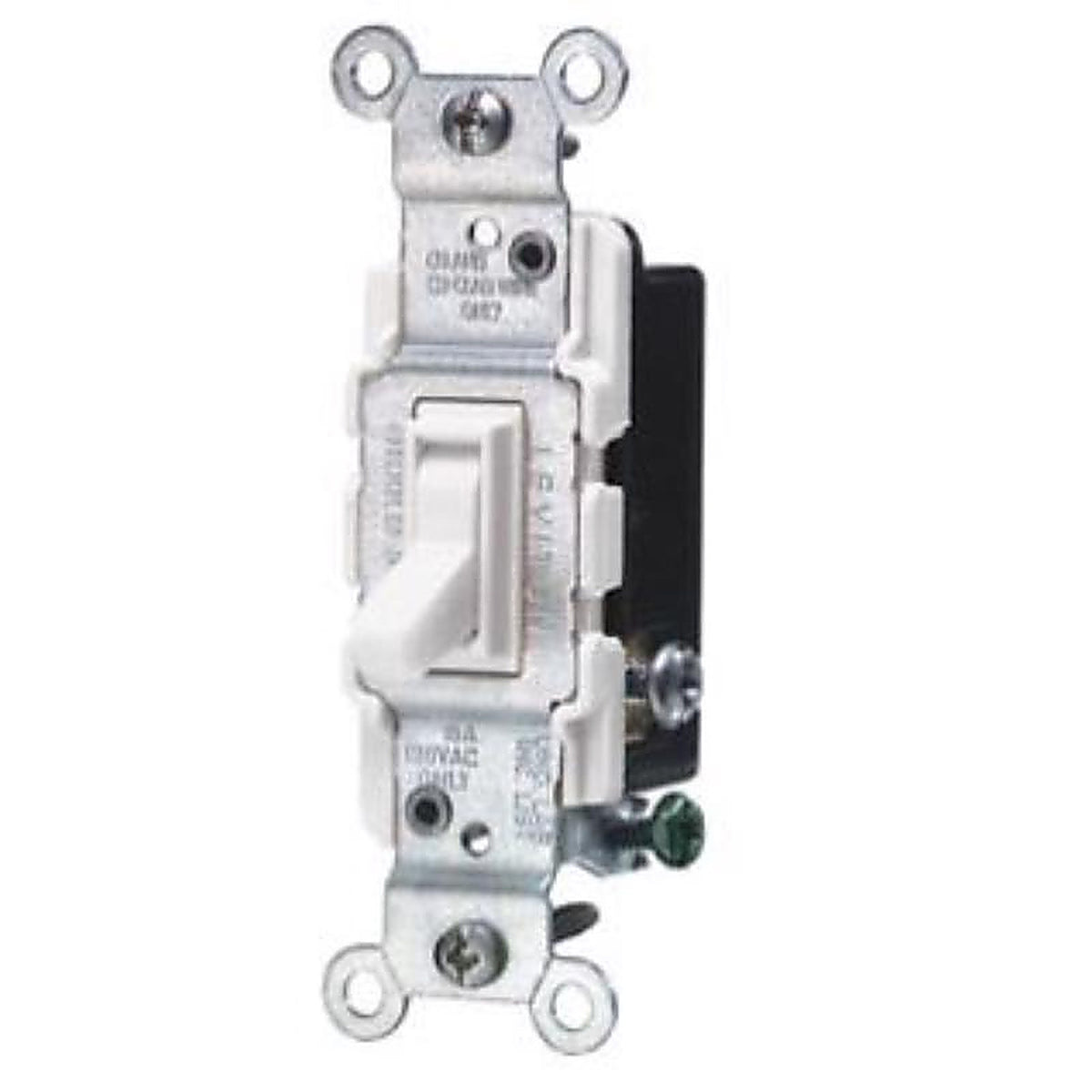 Leviton A1453-2AW 15 amps Three Pole 3-Way Antimicrobial Treated Toggle Switch White 1 pk