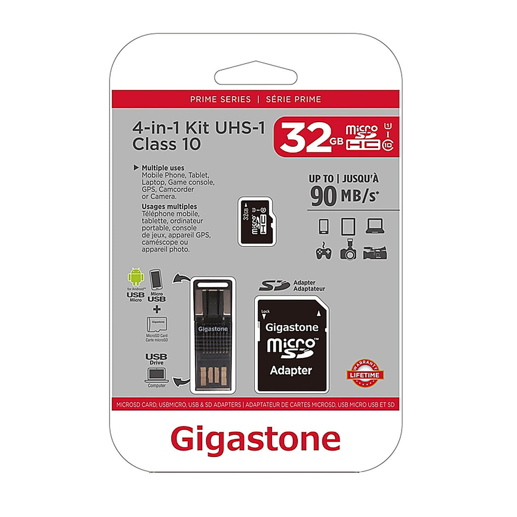 Gigastone GS-4IN1600X32GB 32 Micro SD Flash Memory Universal Pack 1 pk