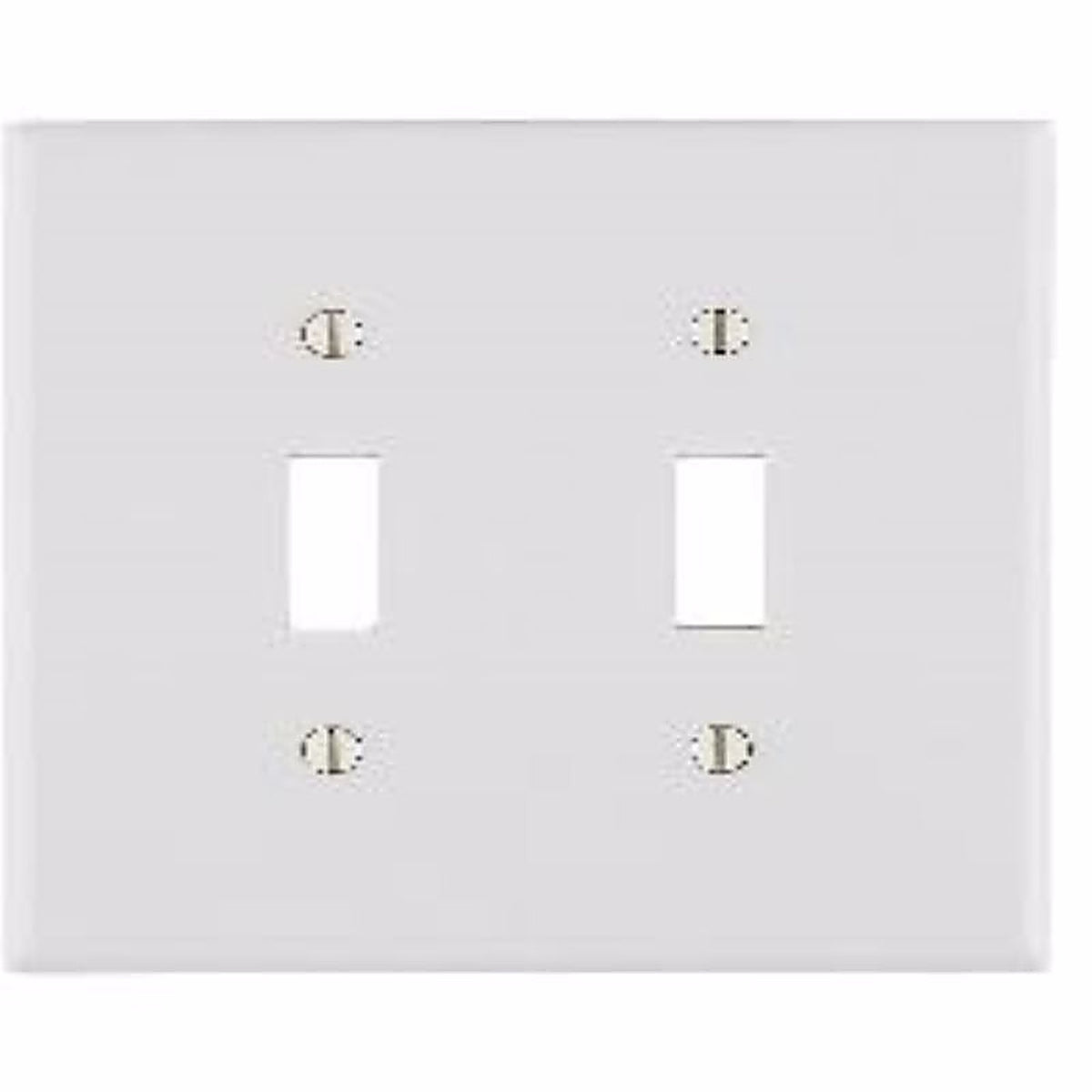 Leviton 88009-2AW Antimicrobial Powder Coated White 2 gang Thermoset Plastic Toggle Wall Plate 1 pk
