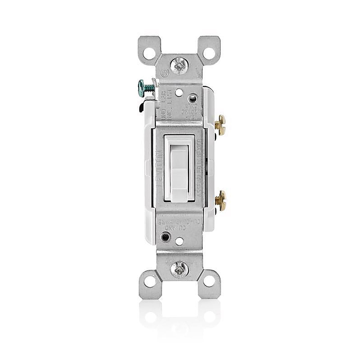 Leviton A1451-2AW 15 amps Single Pole Antimicrobial Treated Toggle Switch White 1 pk