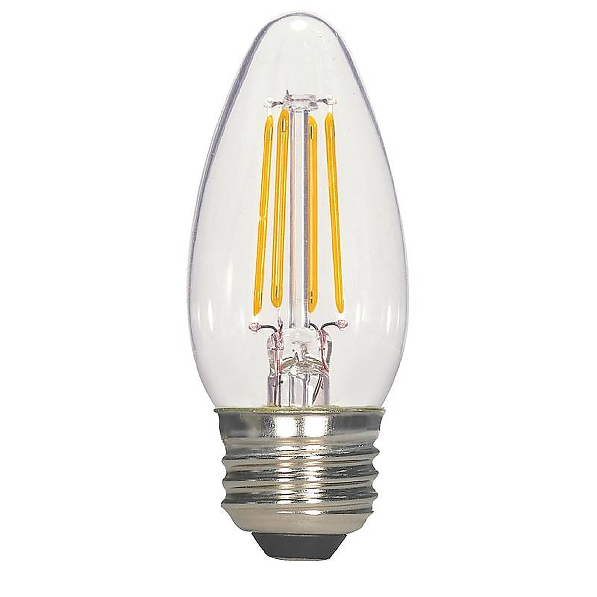 Satco - S21832 - B11 E26 (Medium) Filament LED Bulb Warm White 25 Watt Equivalence 2 Pack