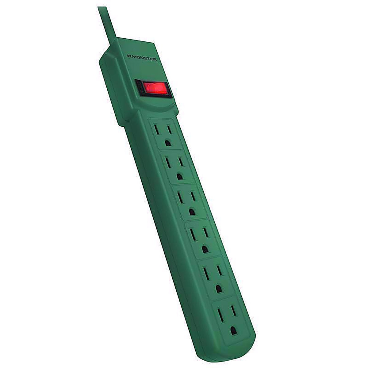 Monster - 1701 - Just Power It Up 3 Ft. L 6 Outlets Power Strip Green