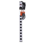 Monster - 1704 - Just Power It Up 6 Ft. L 12 Outlets Power Strip Silver