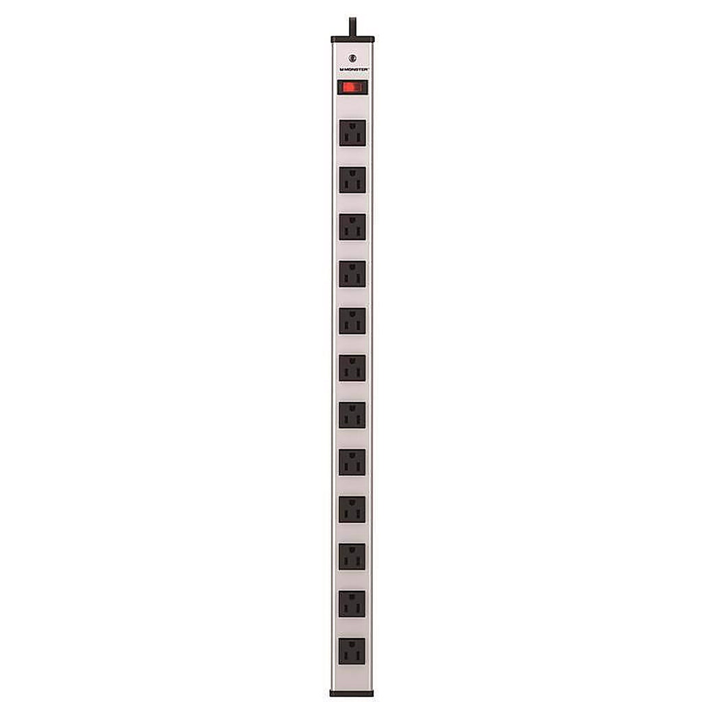 Monster - 1704 - Just Power It Up 6 Ft. L 12 Outlets Power Strip Silver