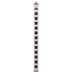 Monster - 1704 - Just Power It Up 6 Ft. L 12 Outlets Power Strip Silver