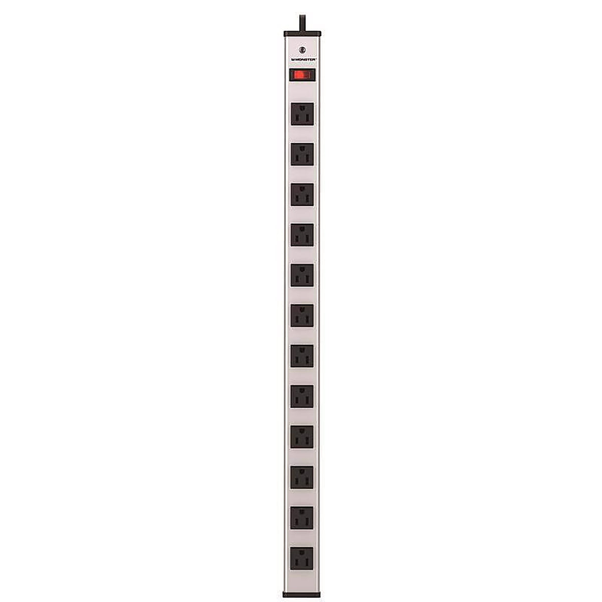 Monster - 1704 - Just Power It Up 6 Ft. L 12 Outlets Power Strip Silver
