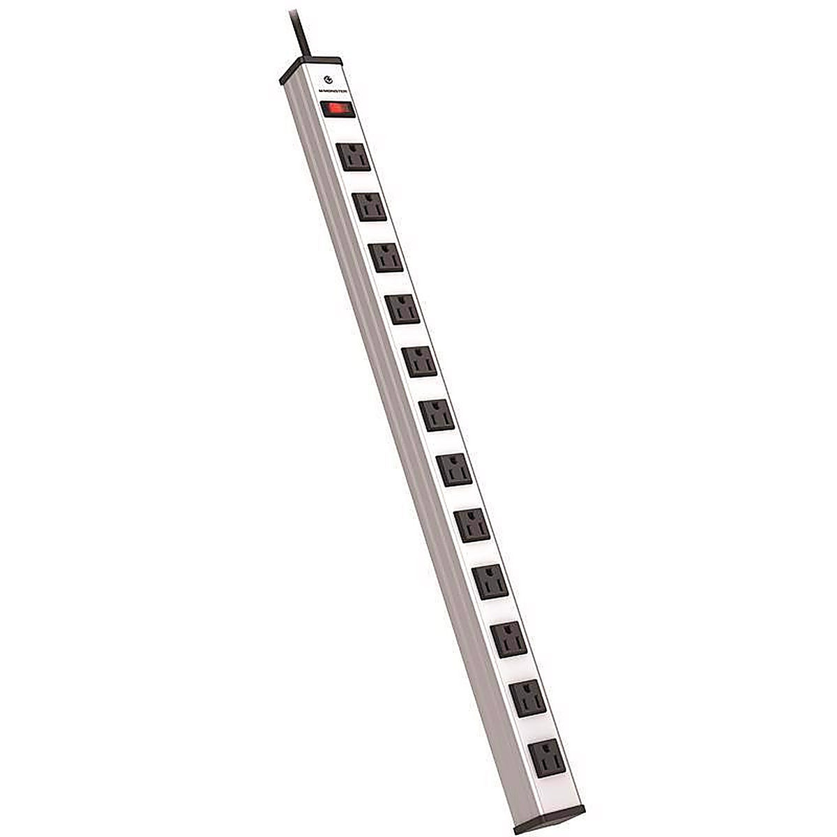 Monster - 1704 - Just Power It Up 6 Ft. L 12 Outlets Power Strip Silver