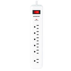 Monster - 1800 - Just Power It Up 4 Ft. L 6 Outlets Surge Protector White 1080 J