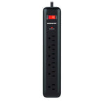 Monster - 1801 - Just Power It Up 4 Ft. L 6 Outlets Surge Protector Black 1080 J