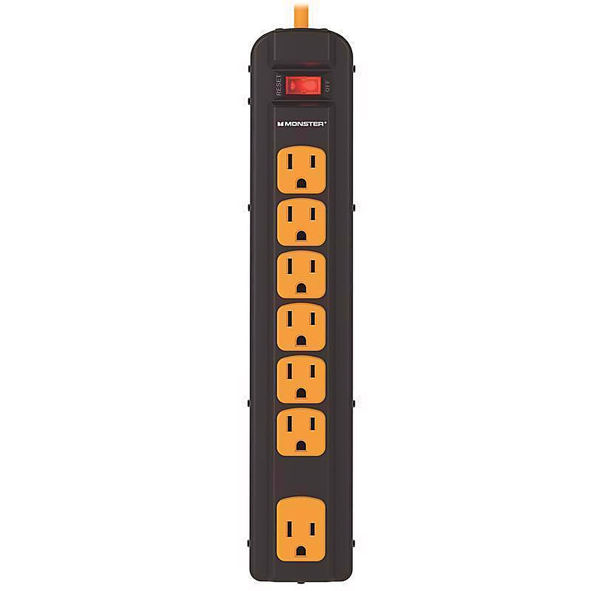 Monster - 1802 - Just Power It Up 4 Ft. L 7 Outlets Surge Protector Black 1080 J